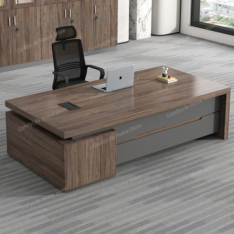 

Designer Modern Boss Office Desk Chinese Luxury Standing Executive Cabinet Desks Work Conference Bureau Meuble Office Furniture