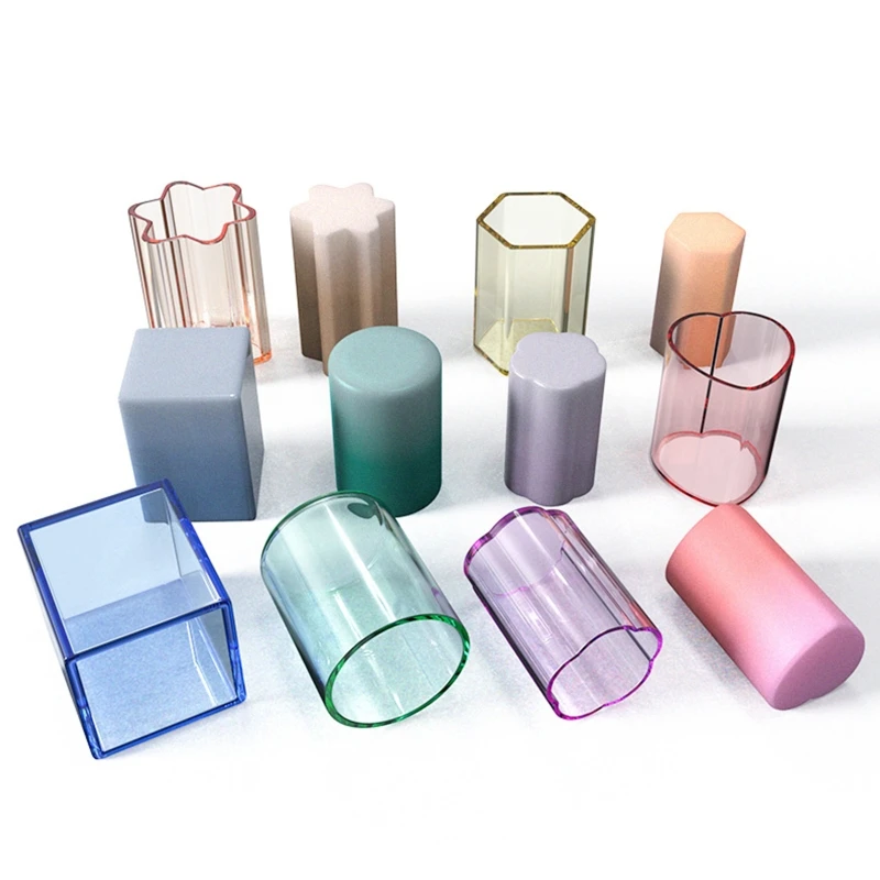 Small DIY Resin Mold Silicone Moulds Flower Pot Planter Pot Pen Holder Lipstick Makeup Brushes Container Jewelry DropShip