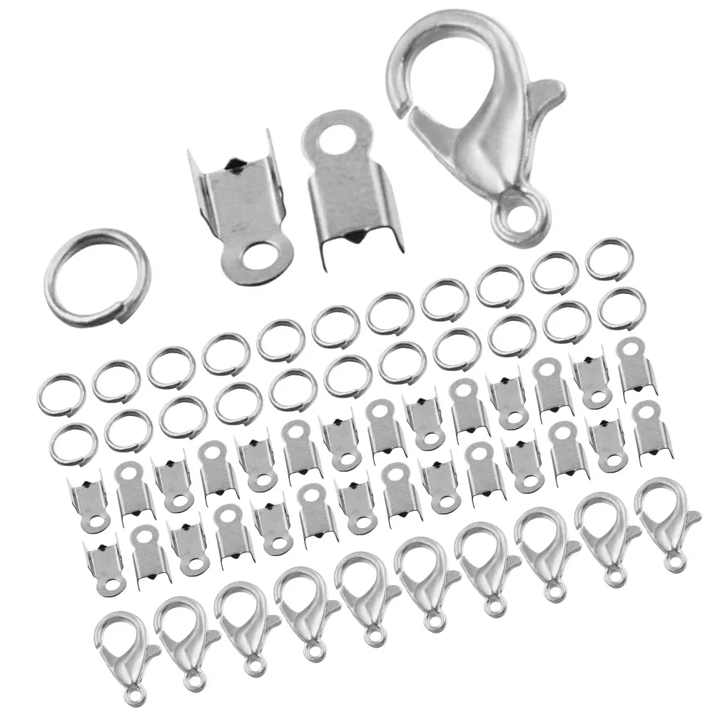 

300Pcs Versatile Iron Jewelry Accessories Set Craft Lobster Claws Jump Necklace Bracelet Connection