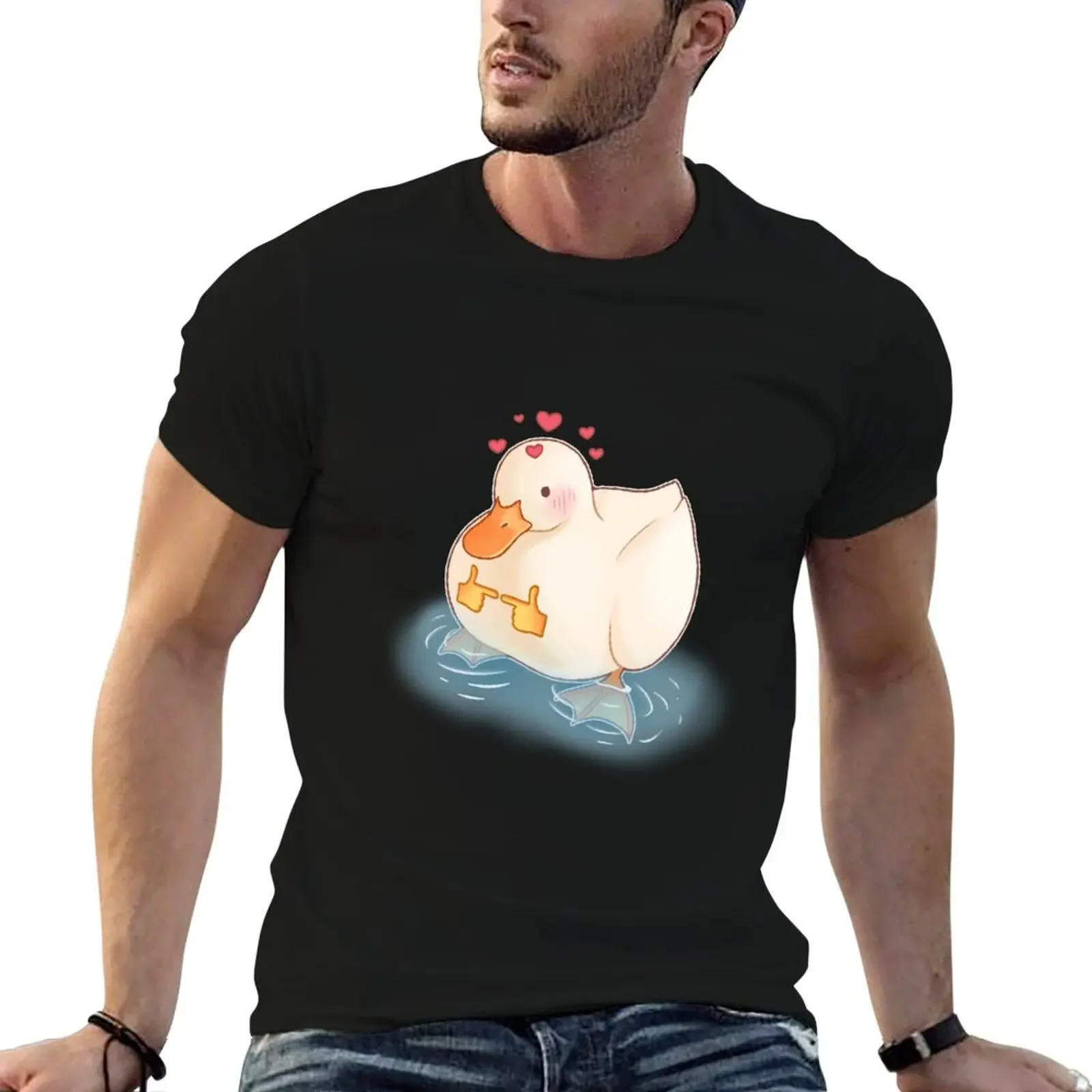 

duck in love T-Shirt vintage clothes plain plus sizes mens graphic t-shirts funny