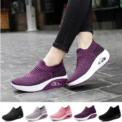 Zapatillas de deporte para caminar para Mujer, calzado deportivo informal para exteriores, Tenis transpirables, plataforma con cojín de Aire