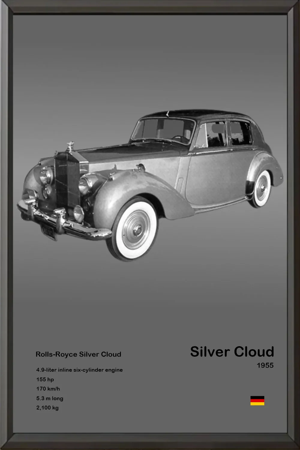 الشهيرة خمر الكلاسيكية الفاخرة سيارة الفن اللوحة المشارك قماش طباعة الديكور جدارية ديكور المنزل الحديث