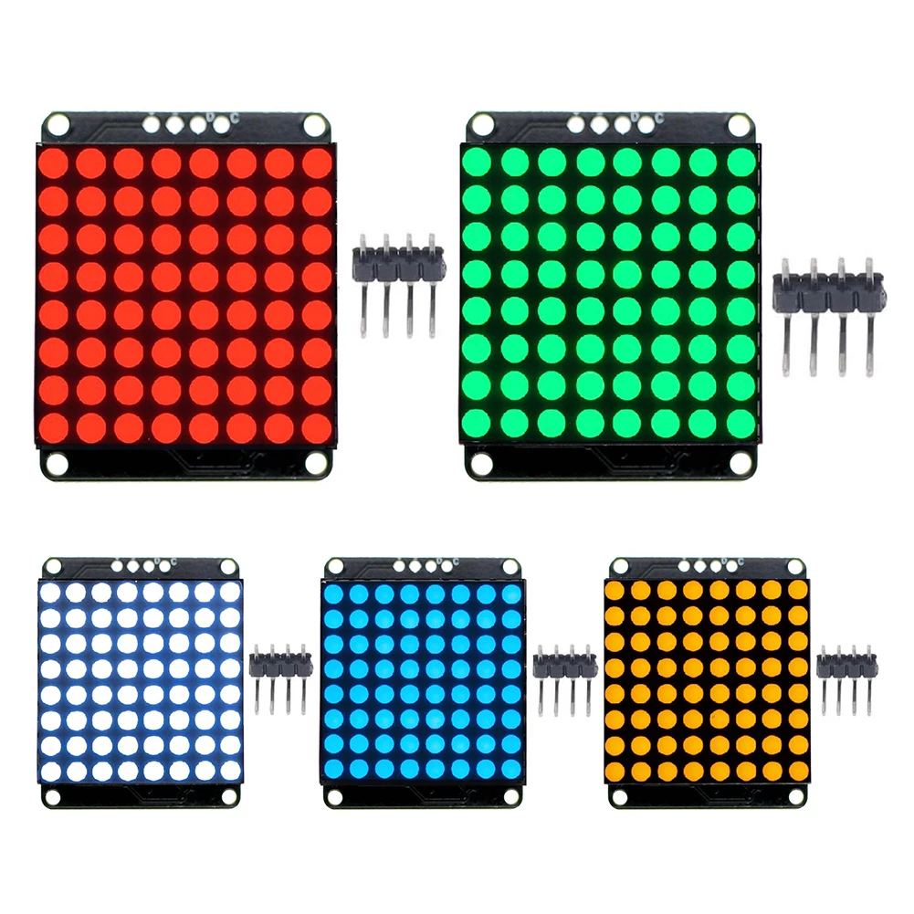 HT16K33 8x8 LED Dot Matrix DIY Kit I2C Interface Microcontroller Module 5V MCU LED Display Control Module for Arduino