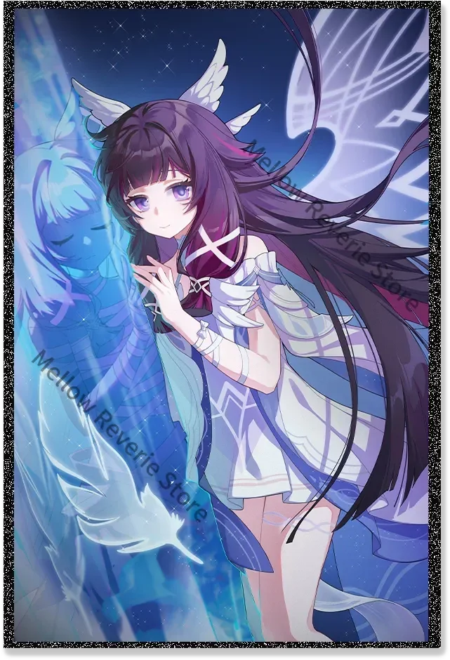 Genshin Impact Lohen Lauma Columbina Nicole Reeyn Cosplay Anime Double Flash Coloured Paper Color Sheet Game Gifts Colleagues
