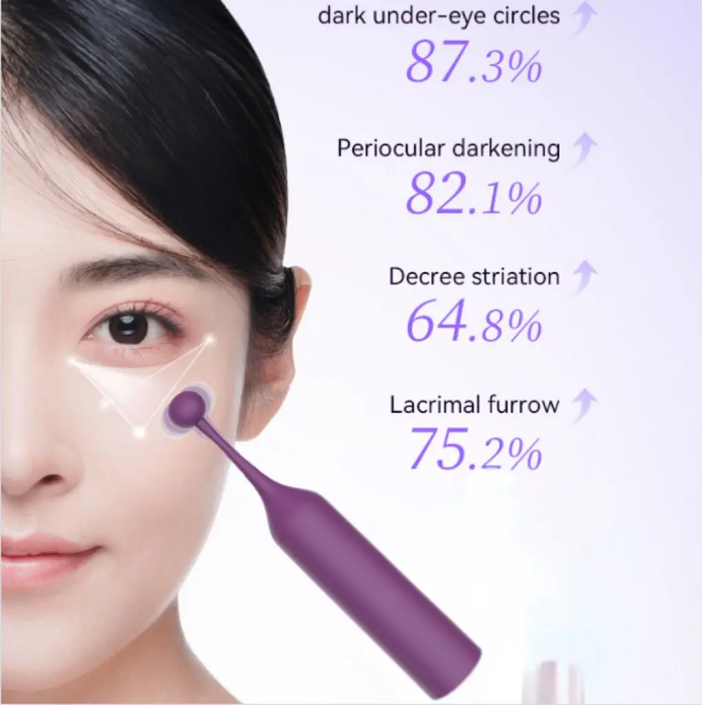 Mini Eye Massager Wand with Eye Body Massage Face Vibrating Treatment for Relieving Eyes Dark Circles Facial Anti-Aging Device