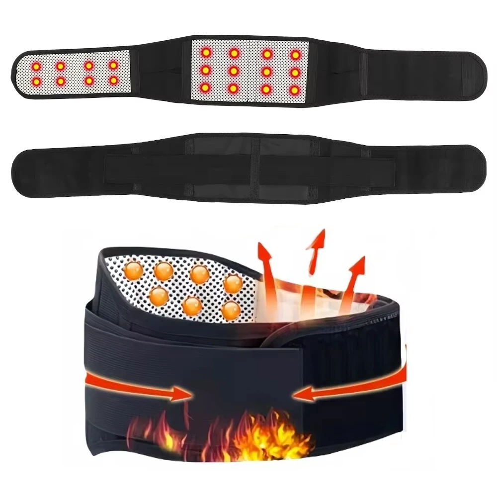 الخصر هدفين حزام داعم التورمالين ذاتية التدفئة العلاج المغناطيسي حزام الخصر كرسي داعم للفقرات القطنية دعم الظهر هدفين مزدوج النطاقات