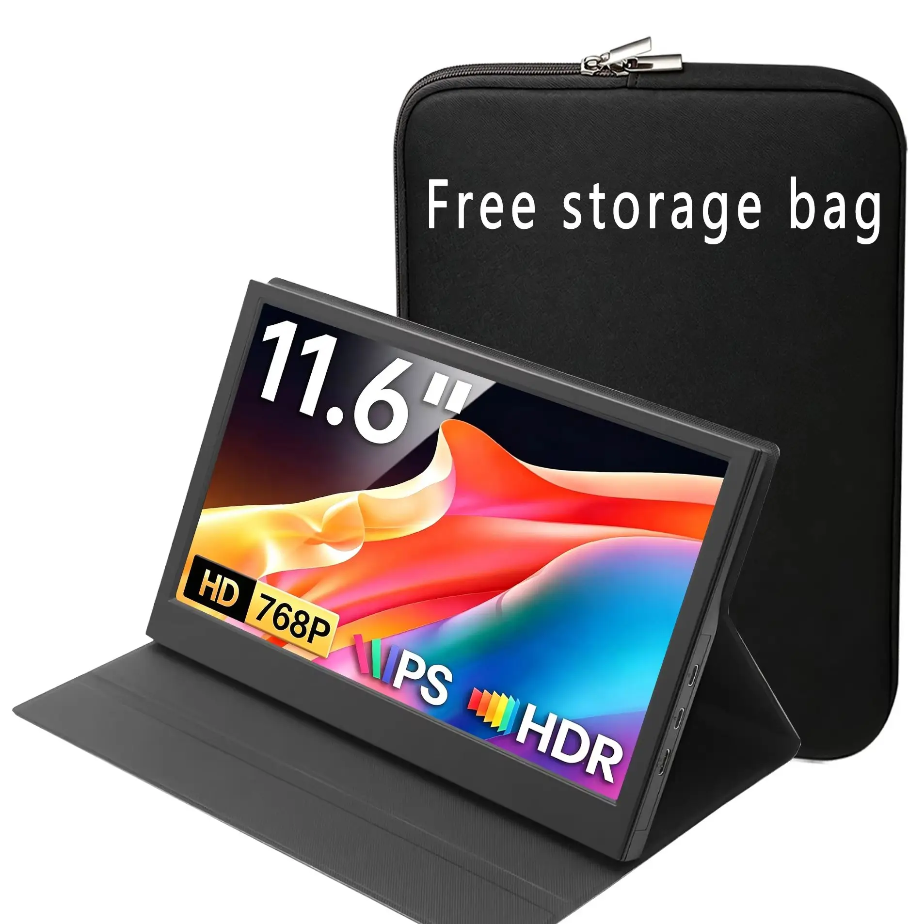 11.6 Inch Portable Monitor 1366*768 HD IPS 72%sRGB Wide Type-C HDMI External Secondary Display For Laptop Switch Travel Online