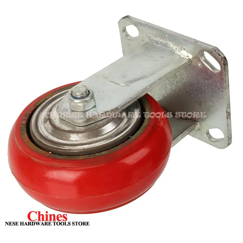 

Style Red Fixed Wheel Cart Equipped with 5-Inch Iron Core & Dedicated Wear-Resistant Load-Bearing Wheels for Home Hardware Use