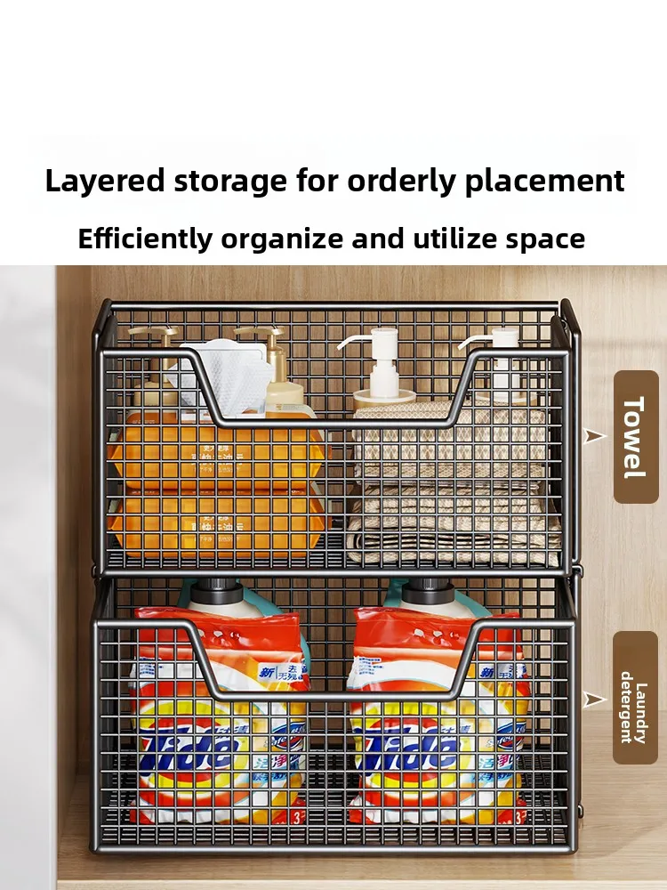 Bathroom Sink Storage Rack Pull out Drawer Toilet Paper Shelf Bathroom Cabinet Organizer Stainless Steel Toilet Storage view 2