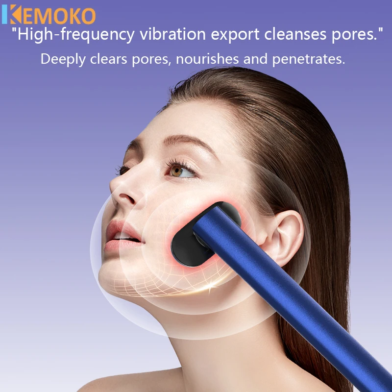 5 em 1 olho rosto varinha dispositivo de microcorrente anti-envelhecimento vermelho azul led terapia rosto massageador rejuvenescimento terapia de calor ferramenta de cuidados com a pele