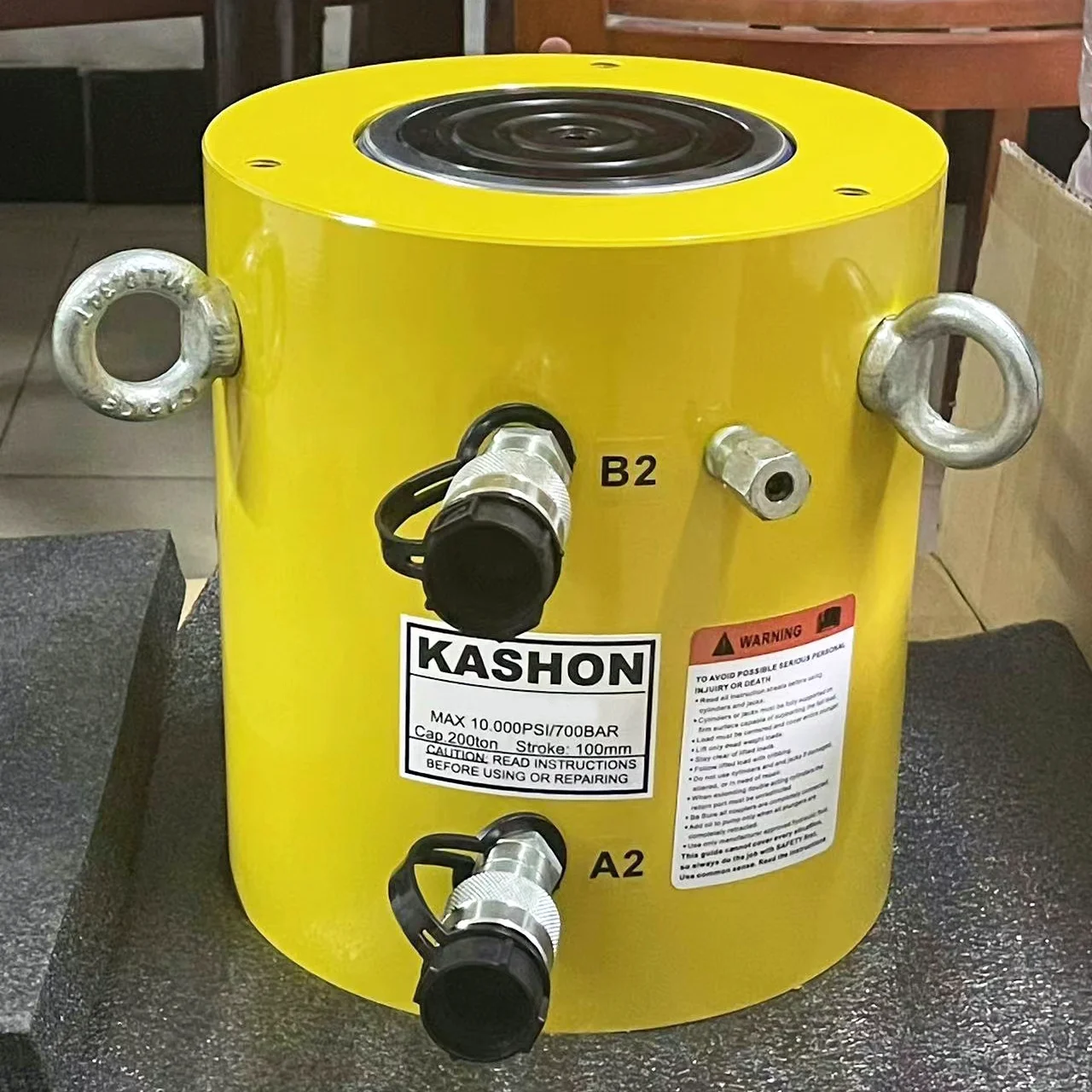 أسطوانة رافعة هيدروليكية مزدوجة التمثيل 200 طن مع شهادة CE