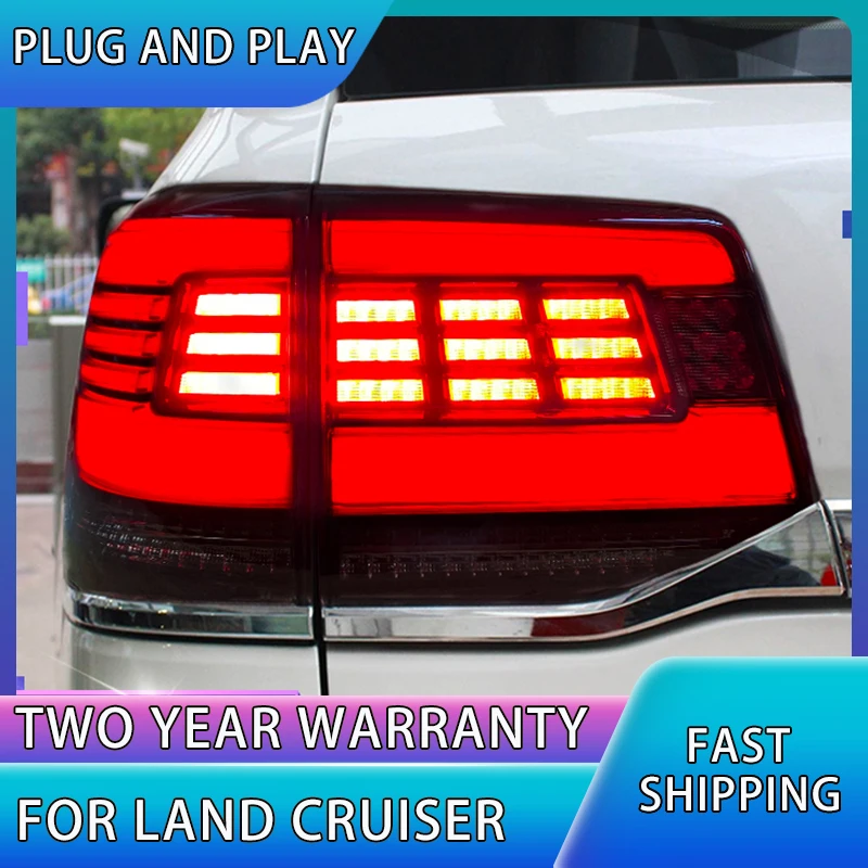 

Car Styling for Toyota Land Cruiser Tail Light 2016-2020 Land Cruiser Tail Lamp DRL Fog Brake Turn Signal Reversing