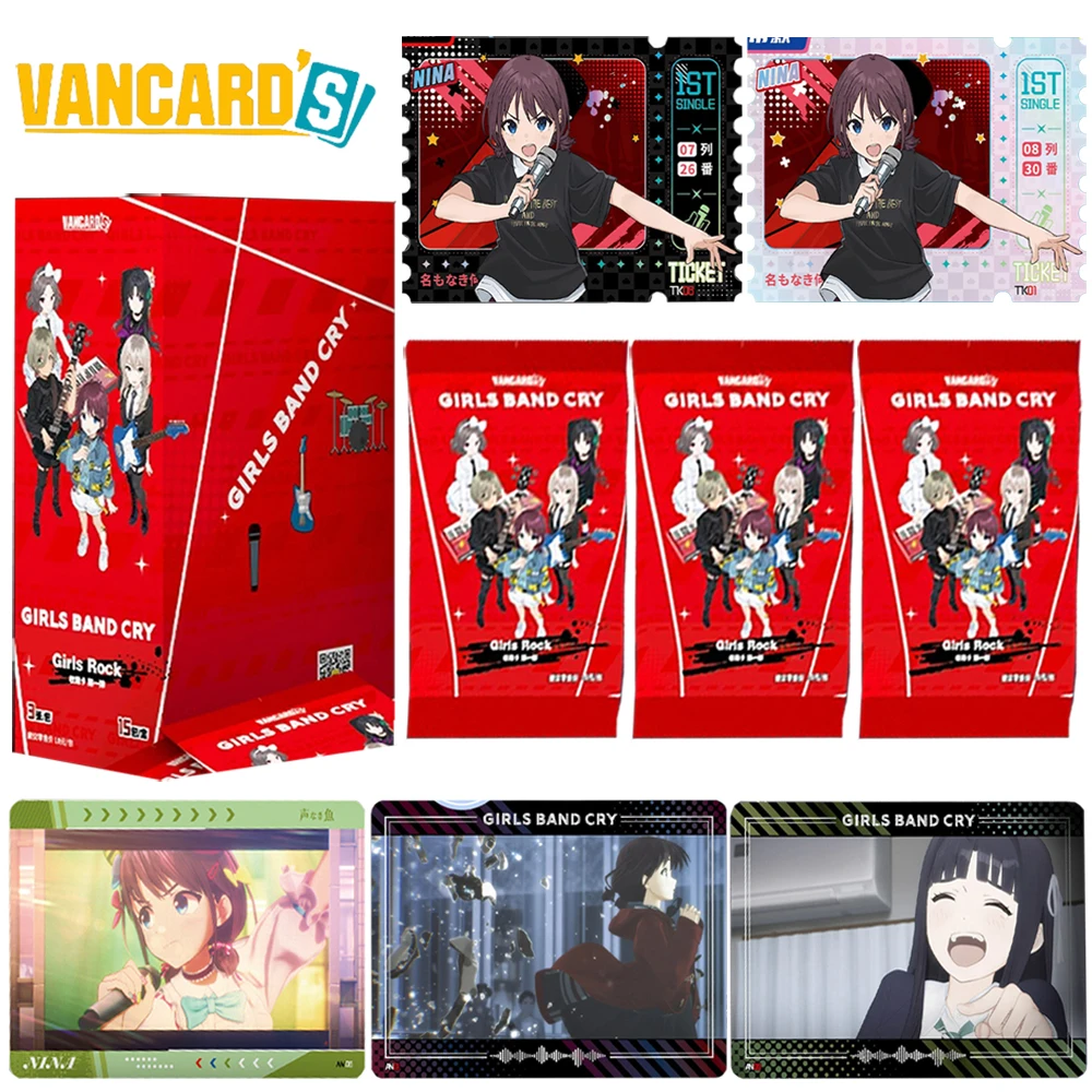 

Genuine Vancard's Girls Band Cry Collection Card Cute Protagonist SUBARU AWA EBIZUKA TOMO Limited Edition Card Holiday Gift Toy