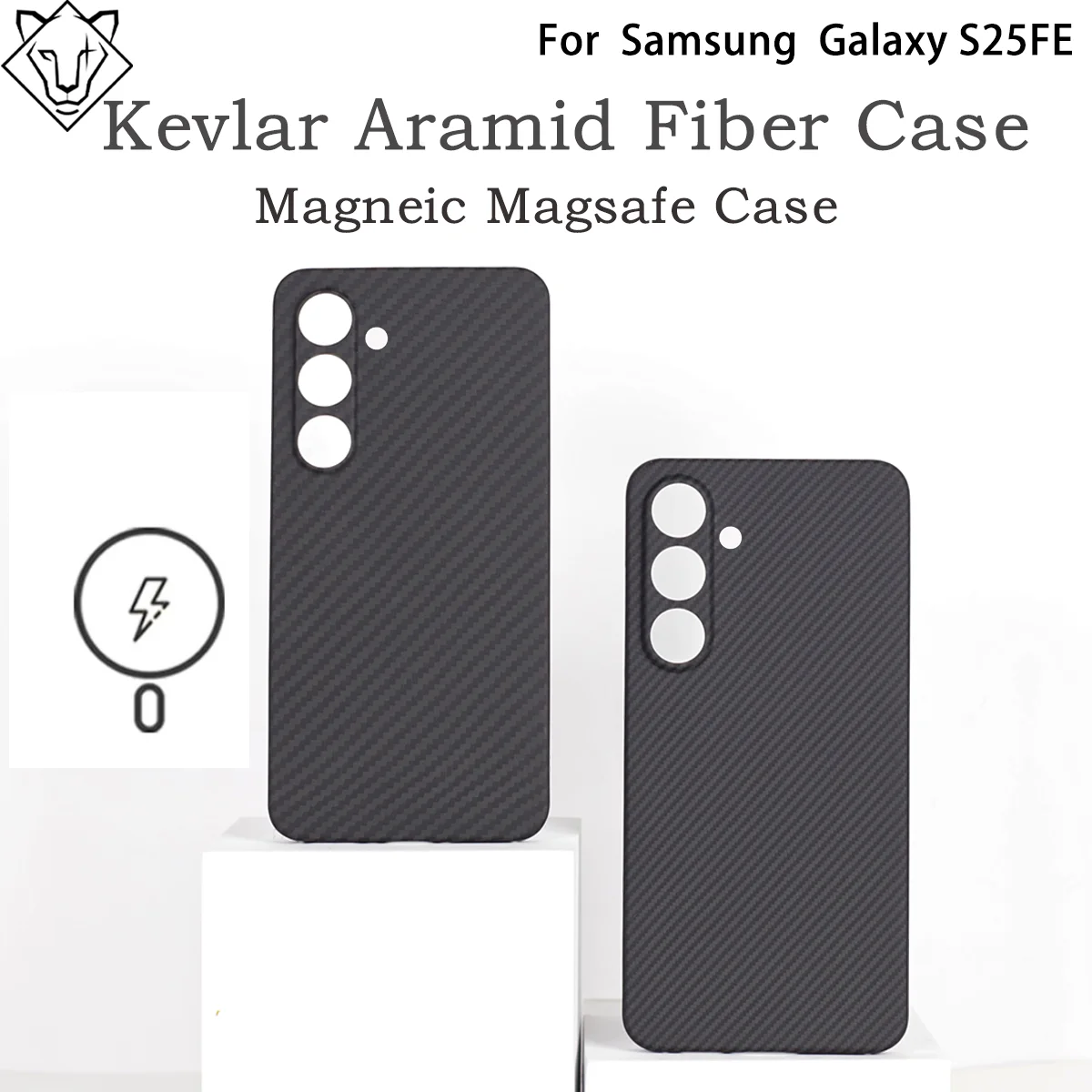 حافظة من ألياف الأراميد لهاتف سامسونج جالاكسي S25Fe حافظة من ألياف الكربون S24Fe غطاء هاتف 600D حافظات ألياف الأراميد رفيعة للغاية