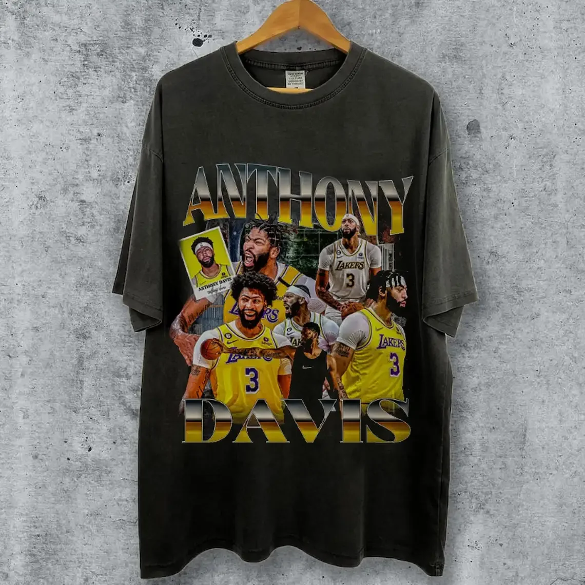 

Limited Anthony Davis Shirt Basketball Vintage 90s Design Retro Booottleg Fans Tshirt Sport American Homage Classic Graphic Tee