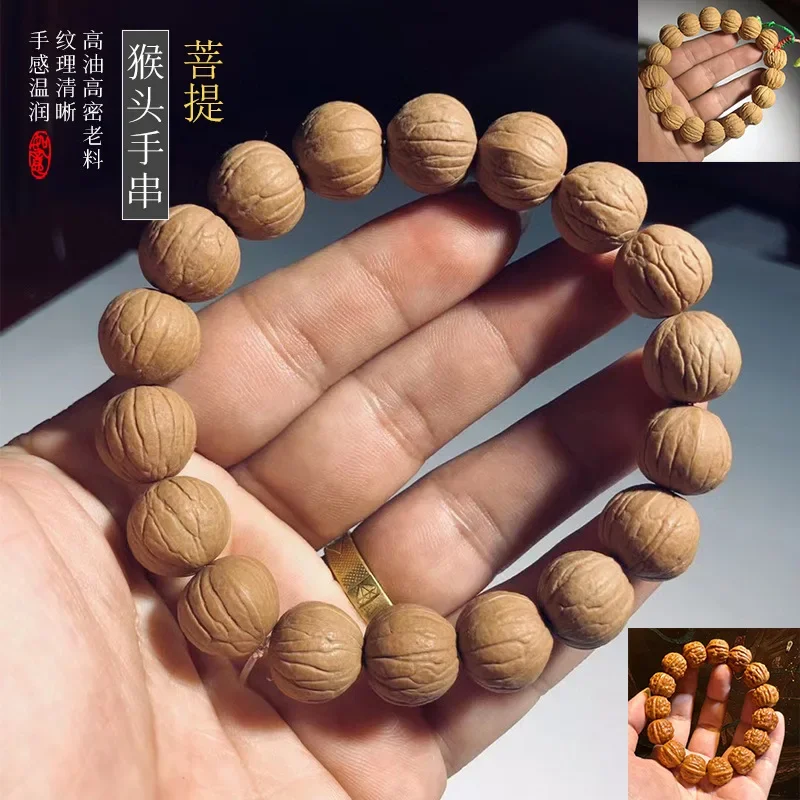 [Monkey ] Tuhao String Stump Pumpkin Single Circle Bodhi Rosary Amusement Article Bracelet Drop