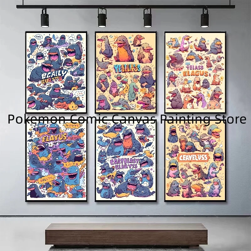 

Japan Surrounding Anime Pokemon Hobby Canvas Painting Poster and Print Wall Art Picture Home Decor Christmas Gift for Children