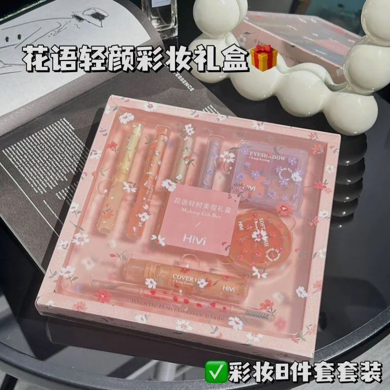 مجموعة مكياج فلاور نوز للنساء، مجموعة كاملة، مجموعة منتجات مكياج طويلة الأمد، 8 قطع أحمر شفاه