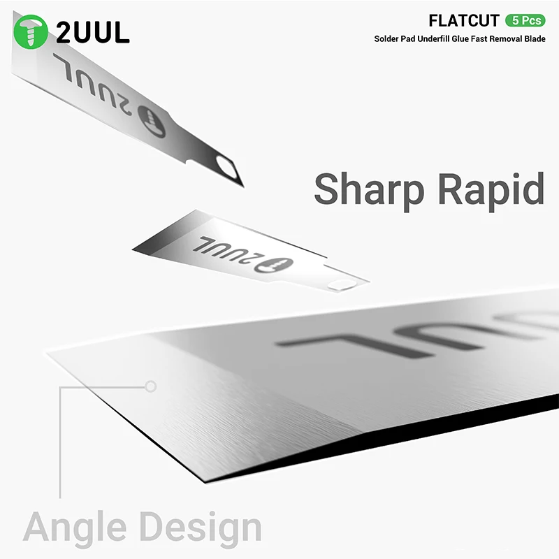 2UUL FLATCUT Underfill شفرة إزالة الصمغ عالية الكفاءة أداة كشط سريعة للوحة الأم وحدة المعالجة المركزية IC مزيل الصمغ السريع DA28
