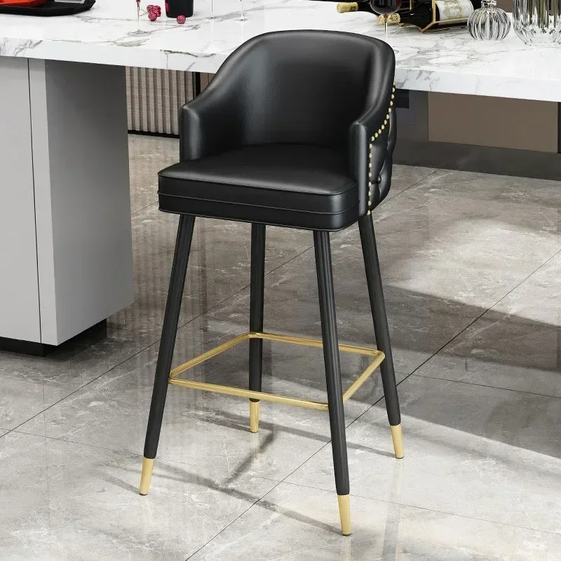 

Ergonomic Chair Waiting Luxury Bar Stool Industrial Modern Outdoor High Kitchen Furniture Counter Silla Sillon Vintage Nordic