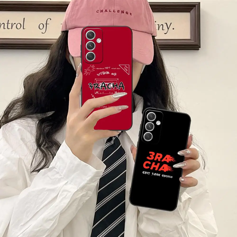 

Чехол для телефона KPOP 3RACHA для Samsung Galaxy S25 S24 S23 S22 S21 S20 S10 S9 Plus FE Ultra Lite Black Pretty Cellphones