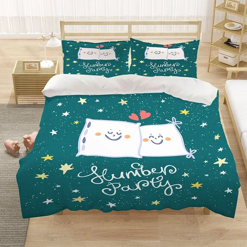 

Cute Cartoon Little Star Comfortable Duvet Quilt Cover Pillowcase Bedding Set Children Bedroom Decoration Home Textile