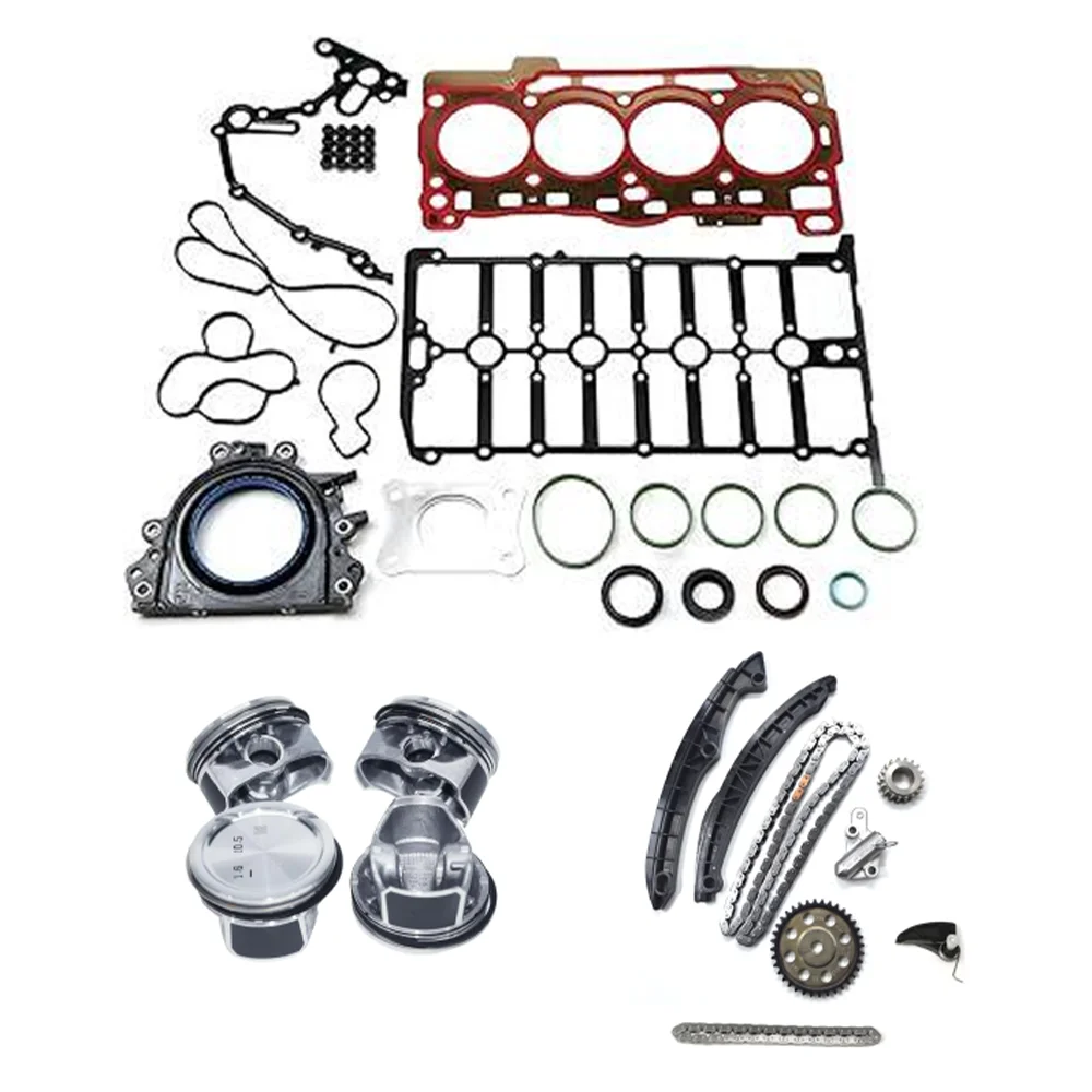 Engine Gaskets Repair Kit Timing chain Kit Piston kit for VW Caddy Polo Golf 1.6L 1.6 L T GAS L4 DOHC CWVA CWVB DWYA 2013-2020