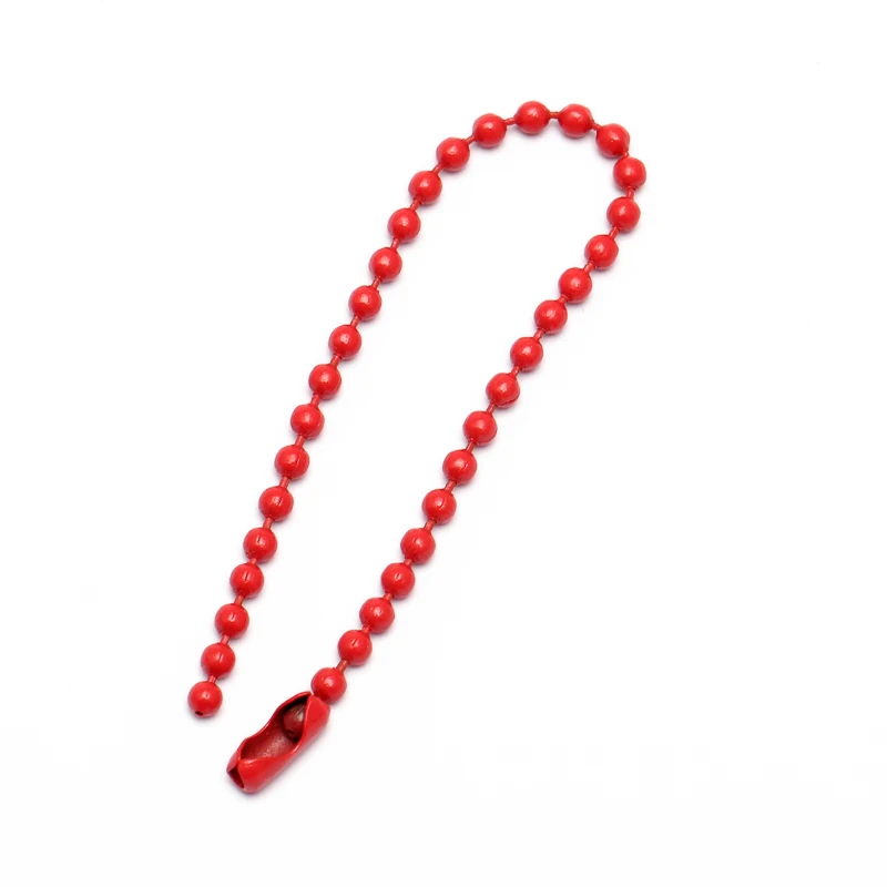 1 paquet de chaînes de perles de boule colorées de 12CM de longueur pour porte-clés/porte-clés/poupées/étiquette étiquette à main connecteur de