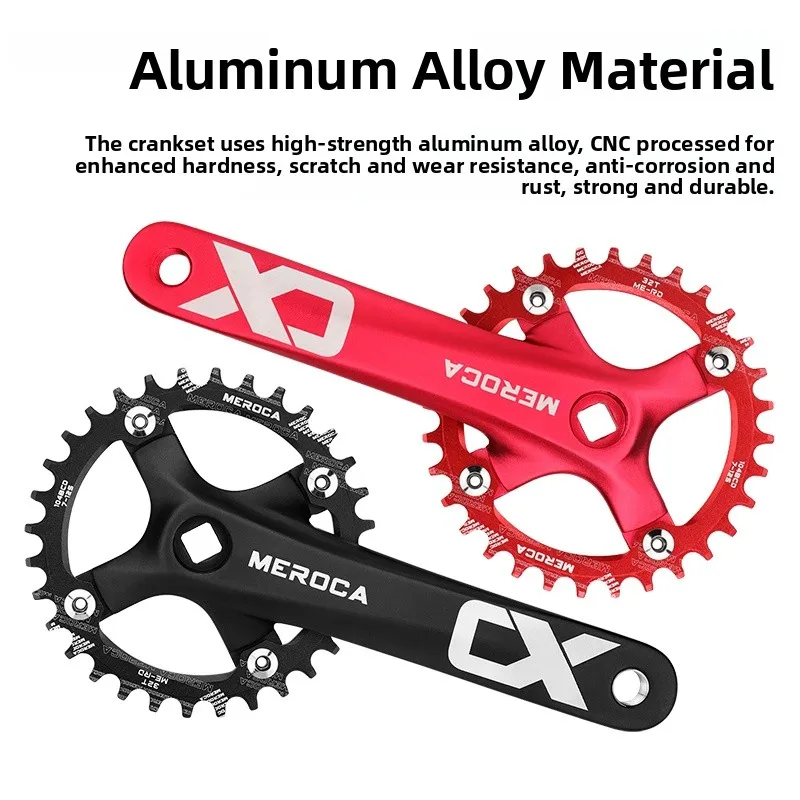 

MEROCA Mountain Bike Square Hole Crankarm Positive And Negative Tooth 04B Modin Single Disk Cassette 890 Speed