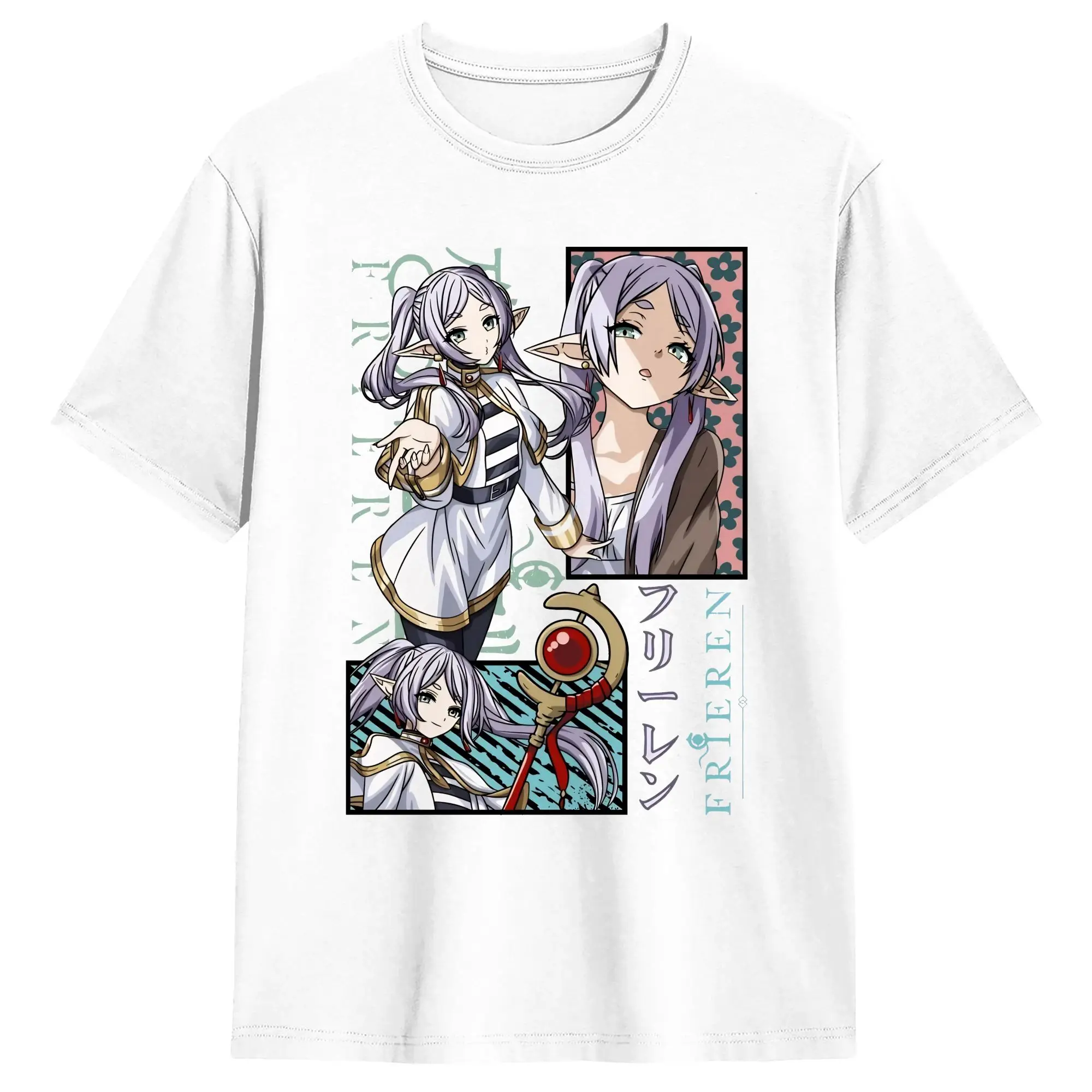 Frieren Manga Magician T Shirts for Men Women 100% Cotton Novelty T-Shirt Round Neck  Tees Short Sleeve Tops Party