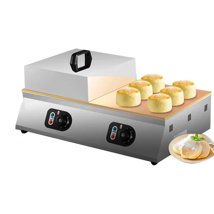 Double Head Souffle Dorayaki Maker Commercial Kitchen Bakery Cake Machine Souffle Pancakes Machine