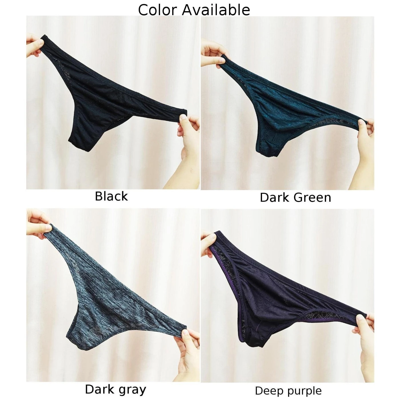 Mens Ice Silk Briefs Low-rise Pouch Underwear Panties Breathable Underpants Erotic Low-rise U Convex Pouch Tanga Gays Sexy Under - Image 6