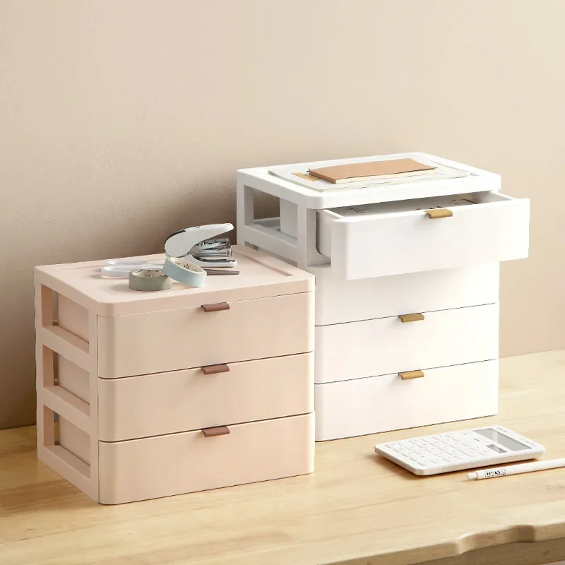 Jewelry Case 2/3 Tiers Office Desktop Organizer Drawer Bathroom Accessories Storage Box Nordic Mask Cosmetic Makeup Rack