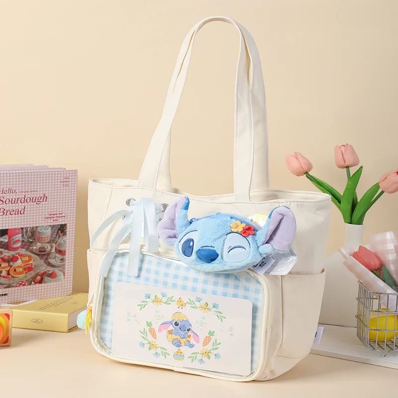 Disney Stitch Strawberry Bear Summer Shoulder Bag Coin Purse Outdoor Commuter Bag - Cute Cartoon Bag Gift For Girls