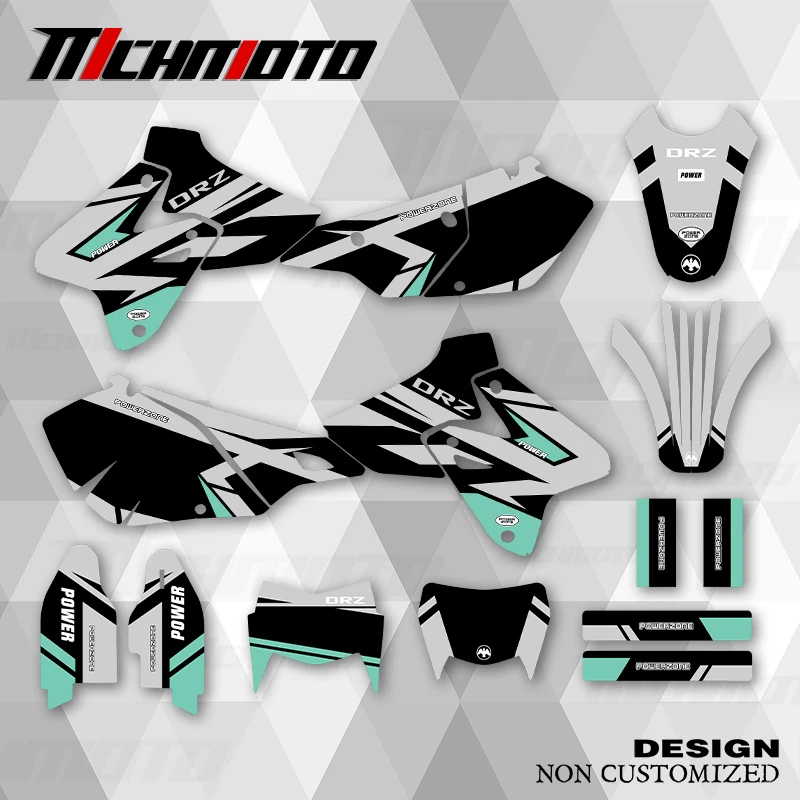 

MCHMFG For SUZUKI 1999-2001 2005-2022 DRZ400 S SM E New Style Graphics Decals Stickers Kits