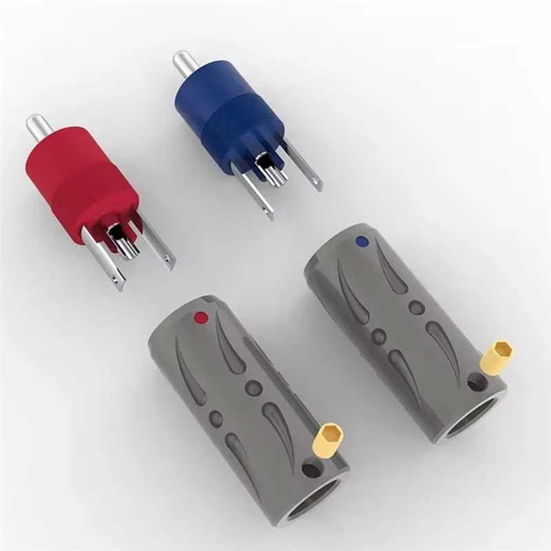 

AA60-VR105S Pure Copper Silver Plated RCA Non-Magnetic Silver Plated RCA Silver-Plated Lotus Plug