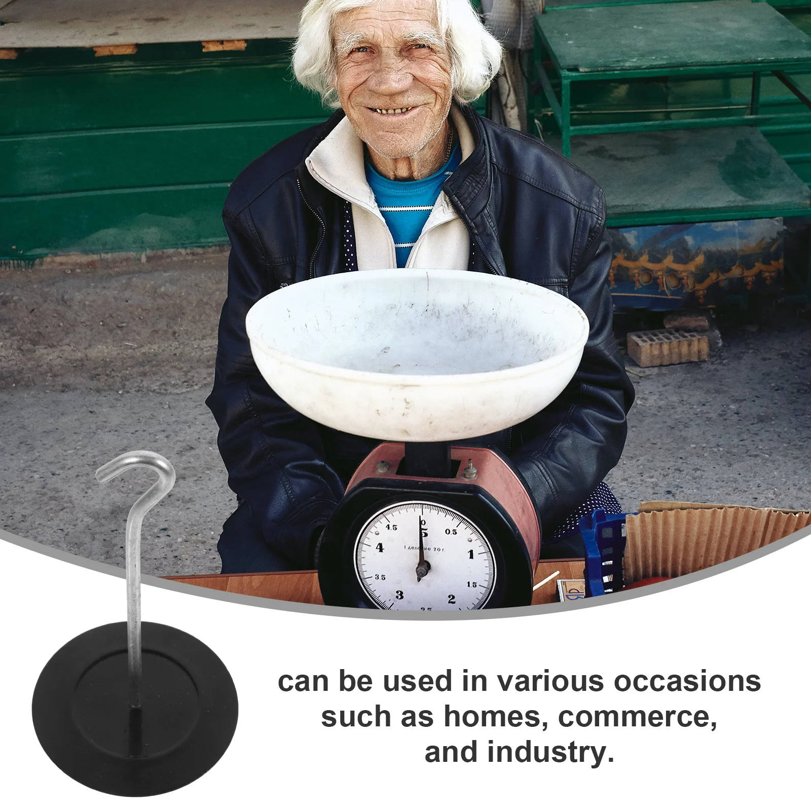 

Mechanical Scale Weights Hook Metal Iron Precision Hanging Weight Indicator Compact Portable Replacement for Traditional Scale