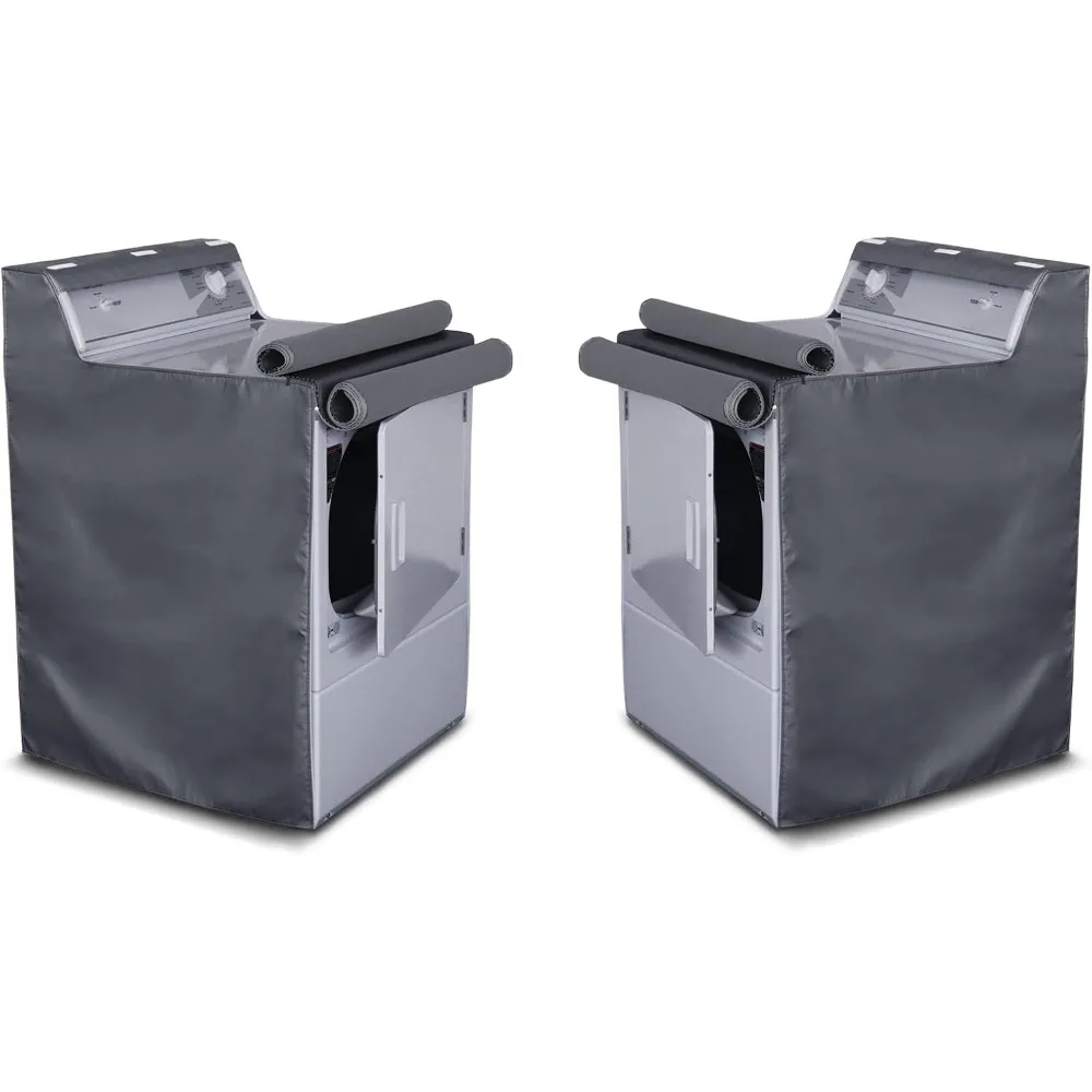 

Waterproof Washing Machine Cover with Zipper, Fits Top or Front Load Washers/Dryers, 27x26x43 Inches - Grey