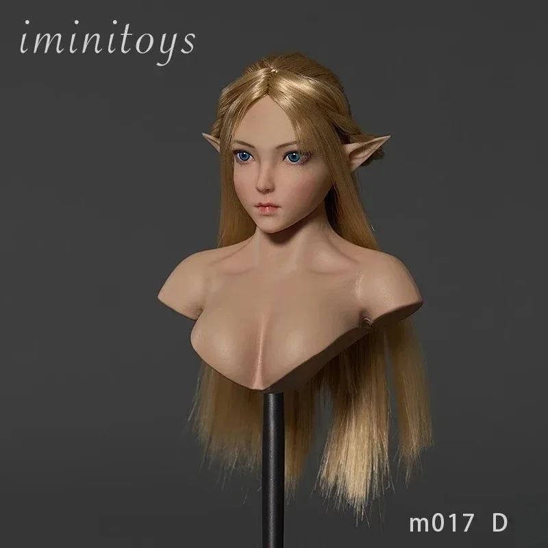Iminitoys M017 1/6 أنثى الجندي الجنية البكر رئيس نحت جميل قزم فتاة رئيس لعبت نموذج ل 12 "الشكل شاحب دمية الجسم