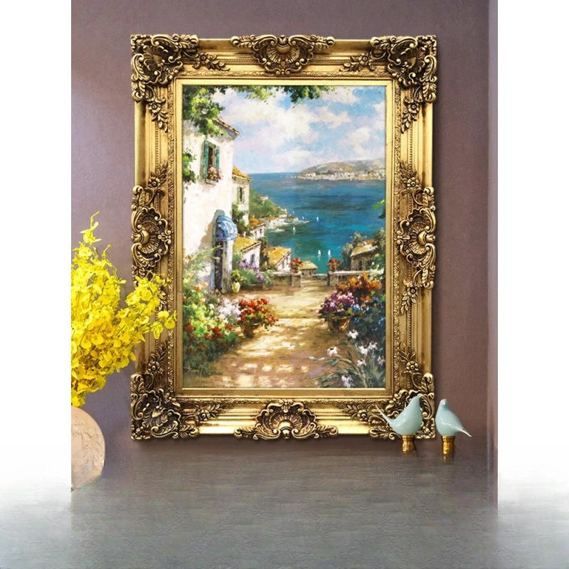 

Mediterranean style decorative painting, landscape aisle corridor hanging painting, American wall painting, mural painting