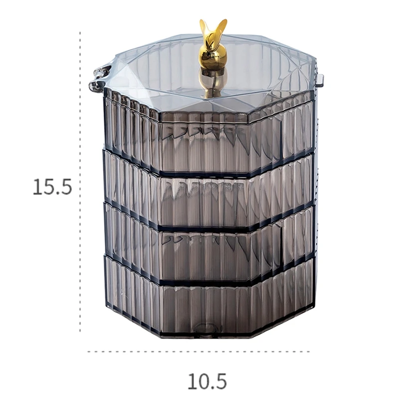 Boîte à bijoux en acrylique avec poignée, boîtes à bijoux transparentes pour femmes et filles, maquillage