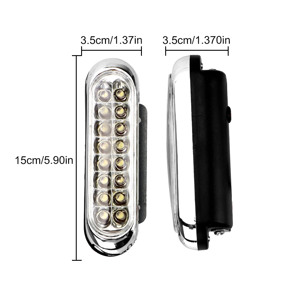 2 قطعة/المجموعة العالمي 16 LED سيارة DRL يوم القيادة النهار تشغيل الضباب الأبيض ضوء مصباح لسيارة SUV سيدان كوبيه مركبة جديدة