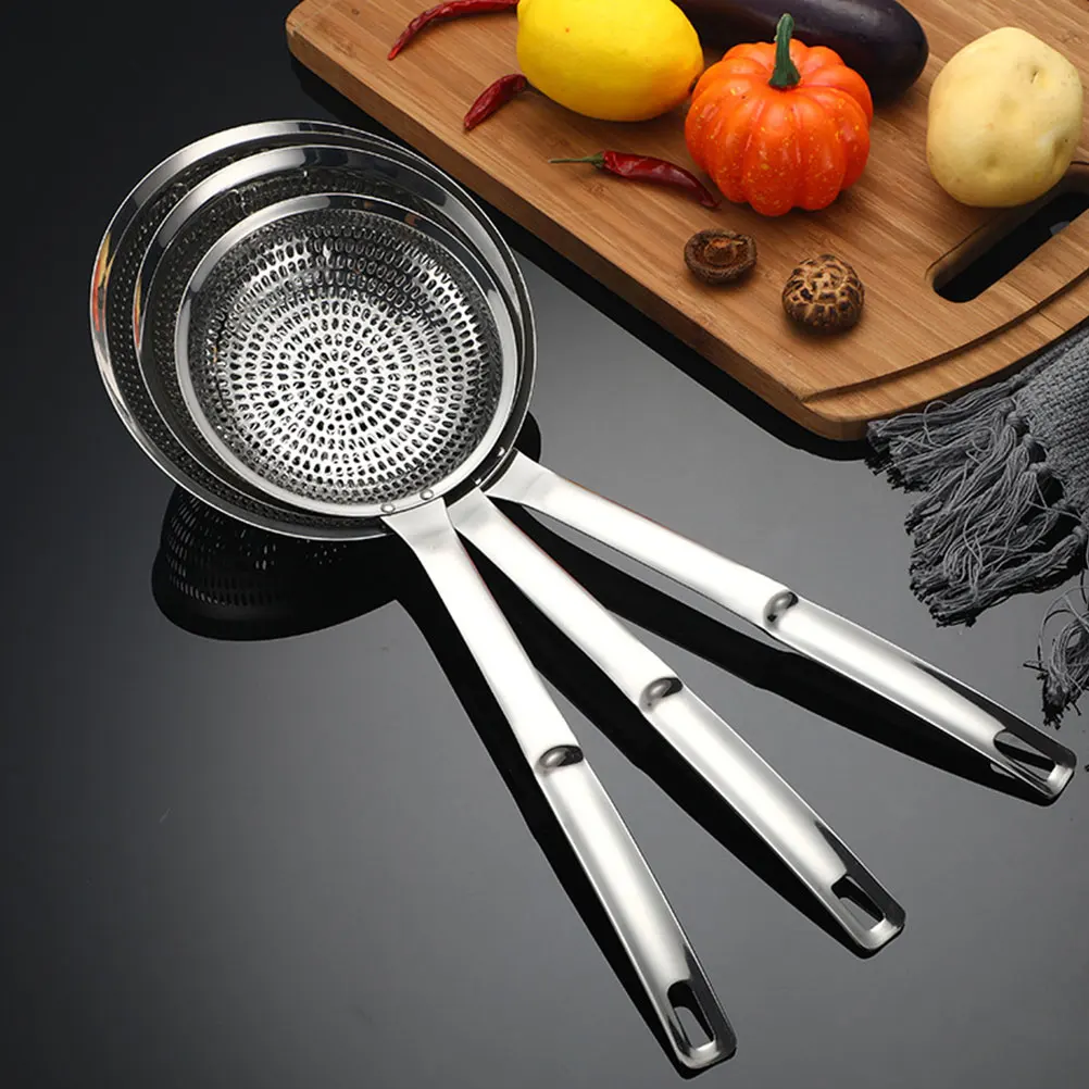 

Stainless Steel Colander Large Capacity Unique Design Smooth Multi-Purpose Noodle Strainer for Kitchen Home Restaurant