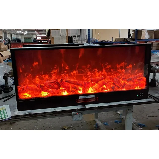 

Современная дровяная печь, настенный белый мрамор, светоизлучающий диод, используемый электрический камин