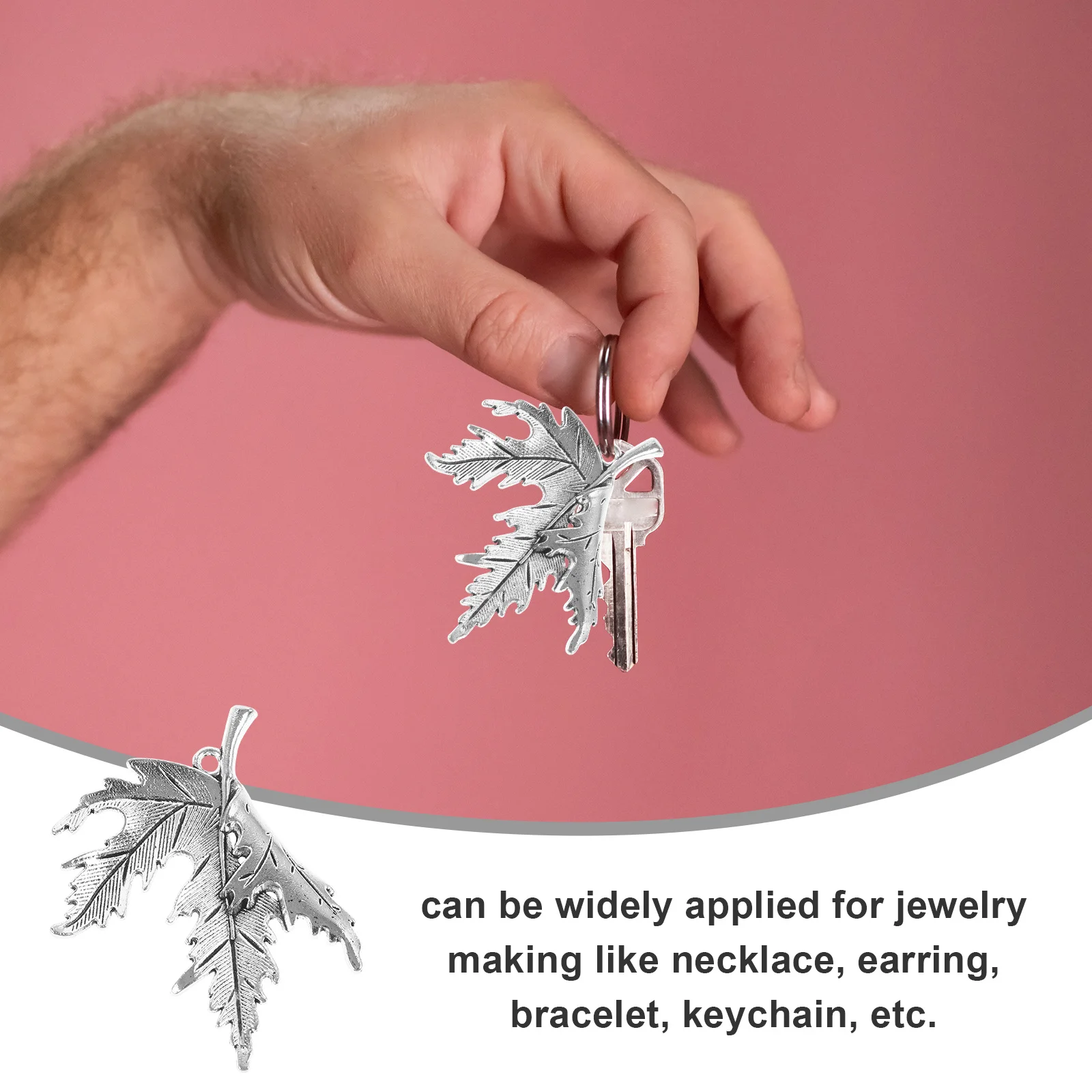 

25Pcs Maple Leaf Pendant Charms Mini Hanging Leaf Charms Durable DIY Jewelry Making Necklace Bracelet Keychain