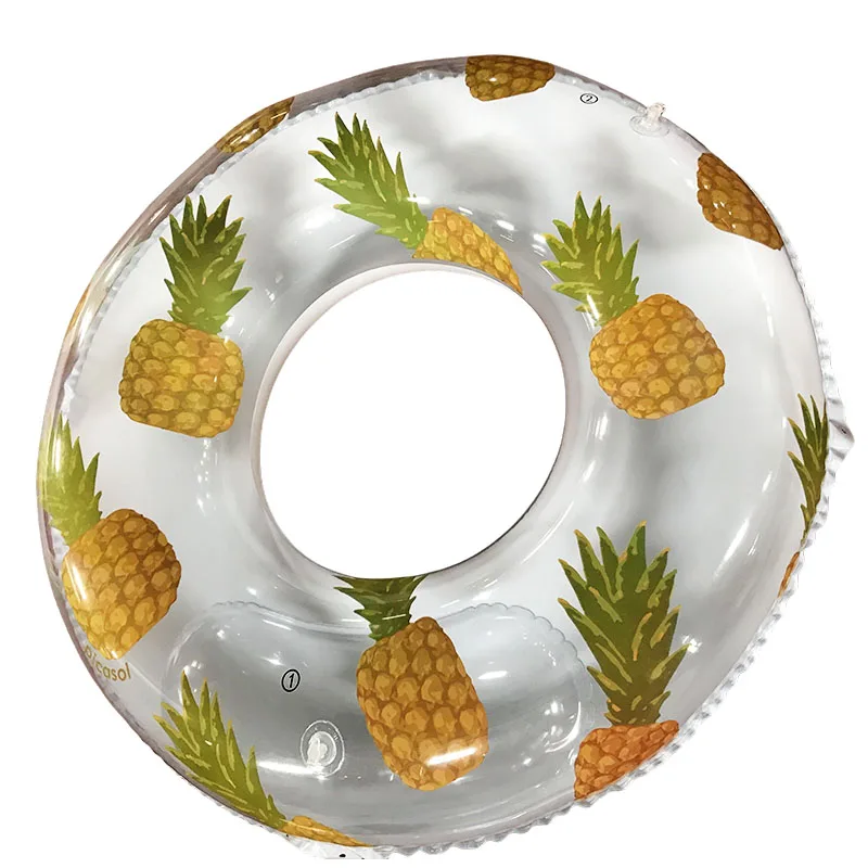 Summer Beach Pineapple Swimming Ring PVC Pool Inflatable Swim Ring For Adult