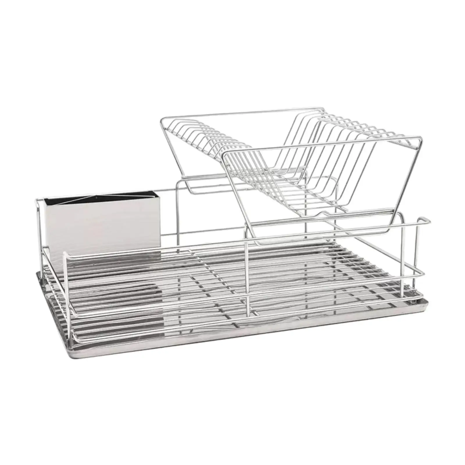 

Kitchen Drying Rack 2 Tier Tableware Organizer Sturdy Large Capacity Multifunction for Restaurant Home Counter Cafe Countertop