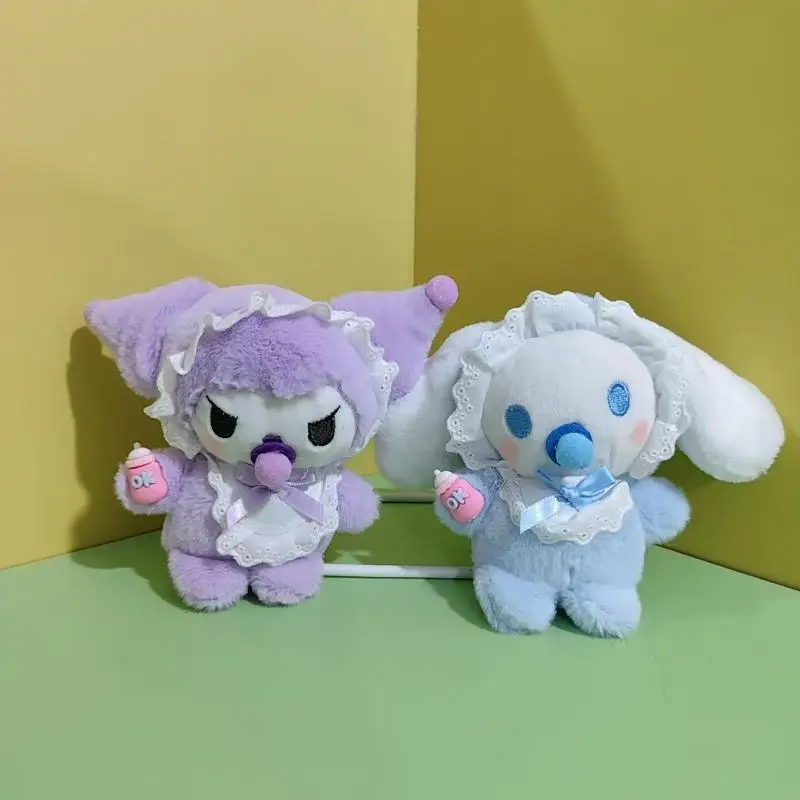 Sanrio Baby Series Schlüsselanhänger Kawaii Hello Kitty My Melody Cinnamoroll 15 cm Plüschpuppe Anhänger Tasche Dekoration Geburtstagsgeschenk