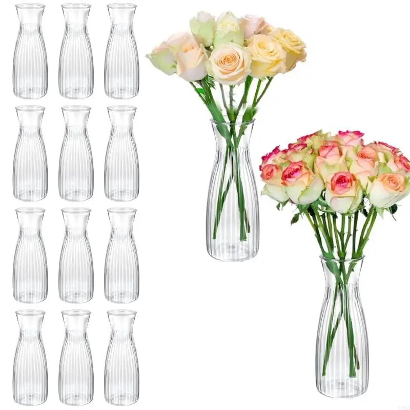   Plastic Bud Vases Set Mini Clear Bud Vases for Flowers Flower Vases Table Decors