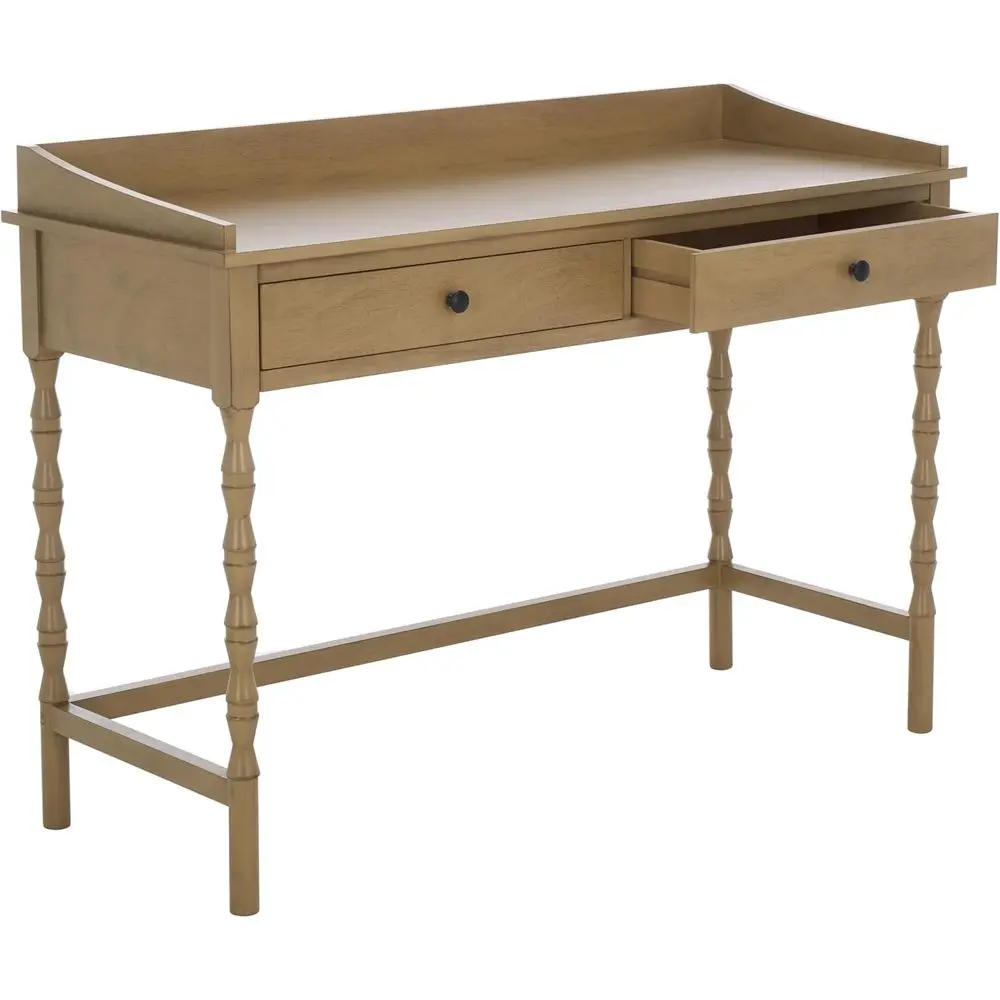 

2 Drawer Desert Brown Office Writing Desk with Home Collection